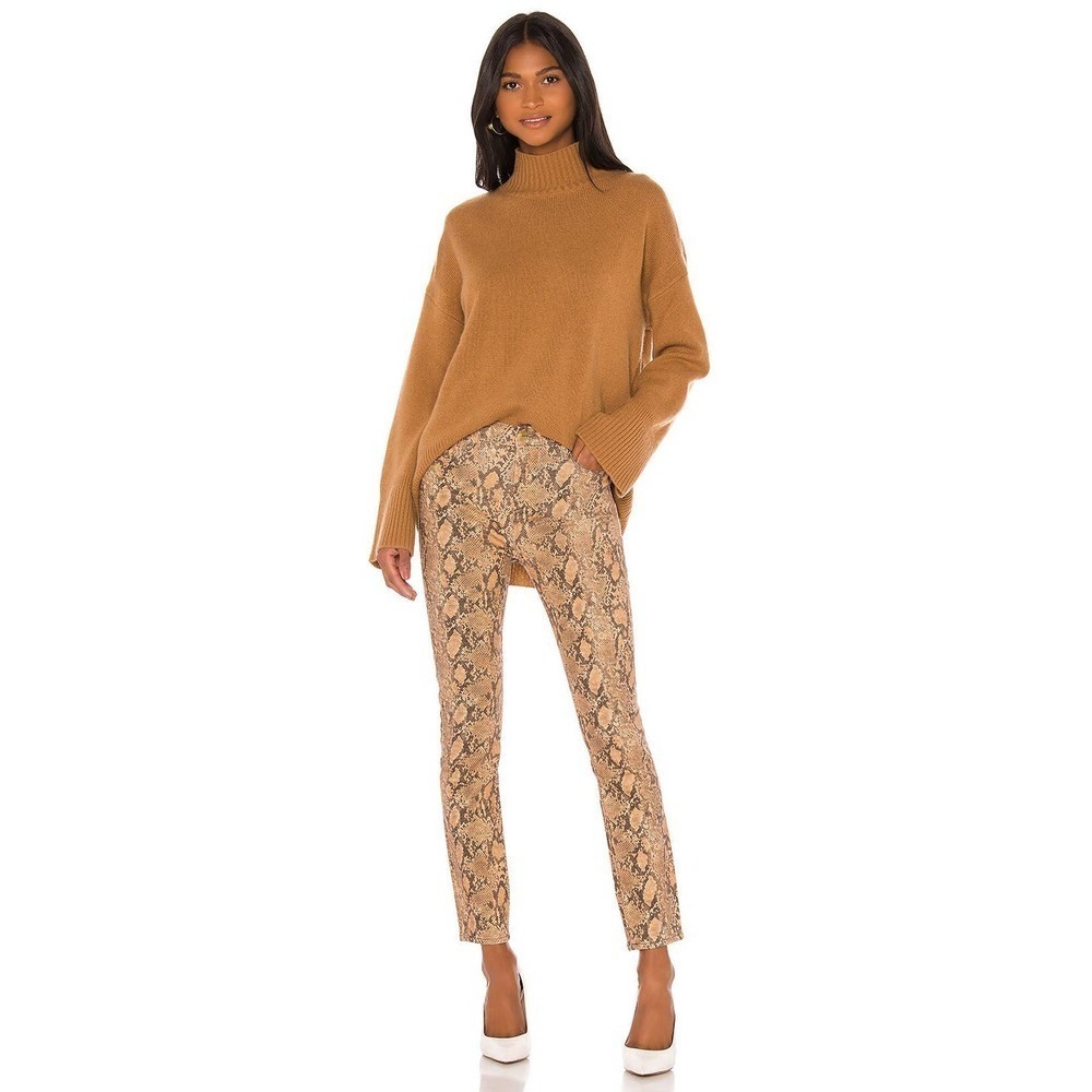 Frame Le High Skinny Crop Size 25 Coated Python - Picture 1 of 10